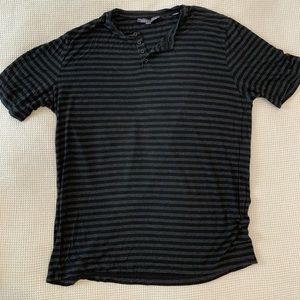 Slate and Stone Black Striped Henley Shirt